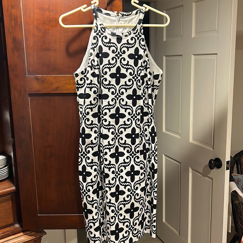 Navy and White Shift Dress